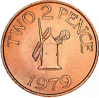 Гернси 2 пенса 1979 AU-UNC