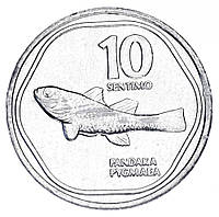 Филиппины 10 сентим 1990 AU-UNC Рыба