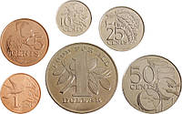 Тринидад и Тобаго набор из 6 монет 1979-2007 UNC 1, 5, 10, 25, 50 центов, 1 доллар