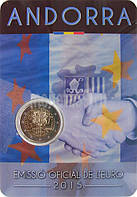 Андорра 2 евро 2015 «25 лет таможенному союзу ЕС» UNC