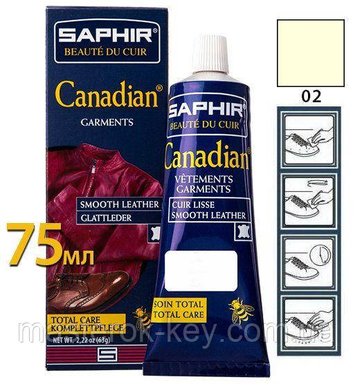 Крем-фарба із захисними властивостями Saphir Canadian 75 мл колір безбарвний (02)