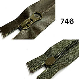 Спіральна блискавка 100см хакі прогумована водовідштовхувальна Тип 7 Kiwi