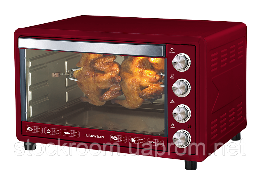 Электродуховка Liberton LEO 651 dark red настольная (ID#1218195027 ...