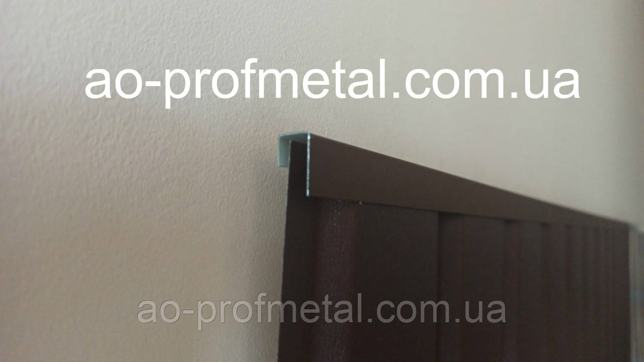 П-образная   планка на забор коричневого цвета РАЛ 8017., фото 1