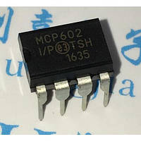 Микросхема MCP602-I/P, 2-х канальный ОУ с однополярным питанием, 2.7В 5.5В, DIP8