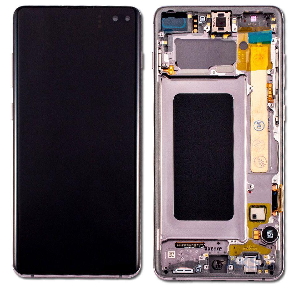 Дисплей для Samsung G975 Galaxy S10 Plus (GH82-18849A) з сенсорним склом в рамці (Чорний) Оригінал Китай