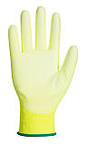 Рукавички Covid-19 c ПУ покриттям долоні Portwest CV20 Жовтий/Білий M, фото 2