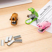 Степлер Deli 0452E мікс №10 12ар пласт міні-розм "Звірята"NEW, фото 2