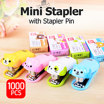 Степлер Deli 0452E мікс №10 12ар пласт міні-розм "Звірята"NEW, фото 4