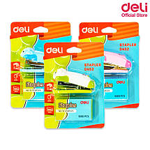 Степлер Deli 0452E мікс №10 12ар пласт міні-розм "Звірята"NEW, фото 5