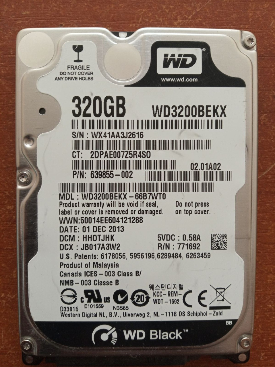 Жорсткий диск Western Digital 320 ГБ 2.5 для ноутбука, фото 1