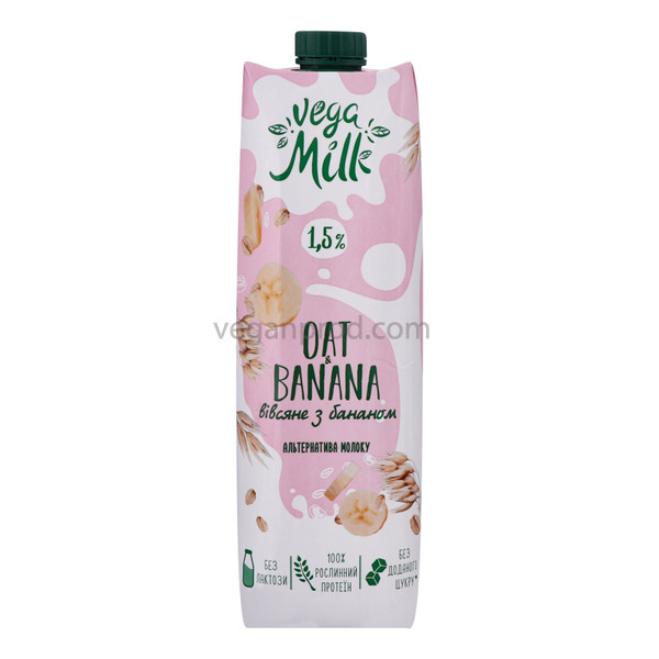 Вівсяний напій з бананом, Vega Milk , 250мл