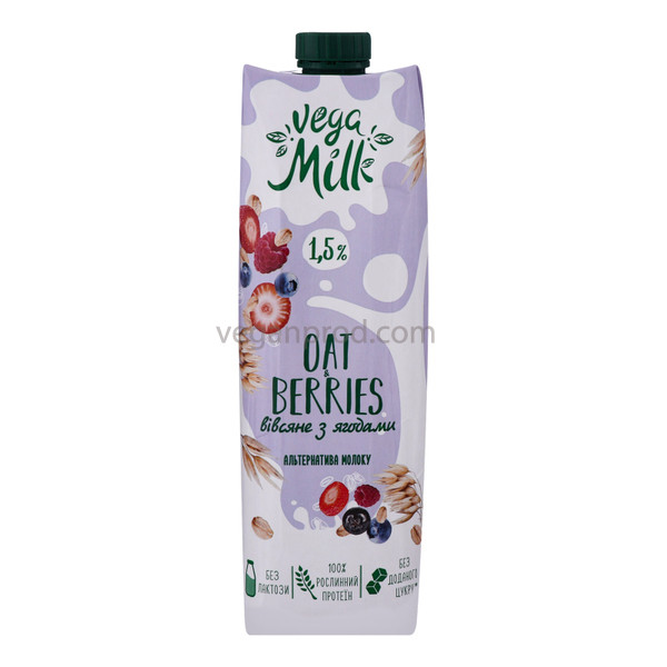 Вівсяний напій з ягодами, Vega Milk , 250мл