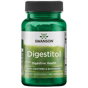 Swanson Digestitol  Комплекс травних ферментів Диджеститол, 60 капсул