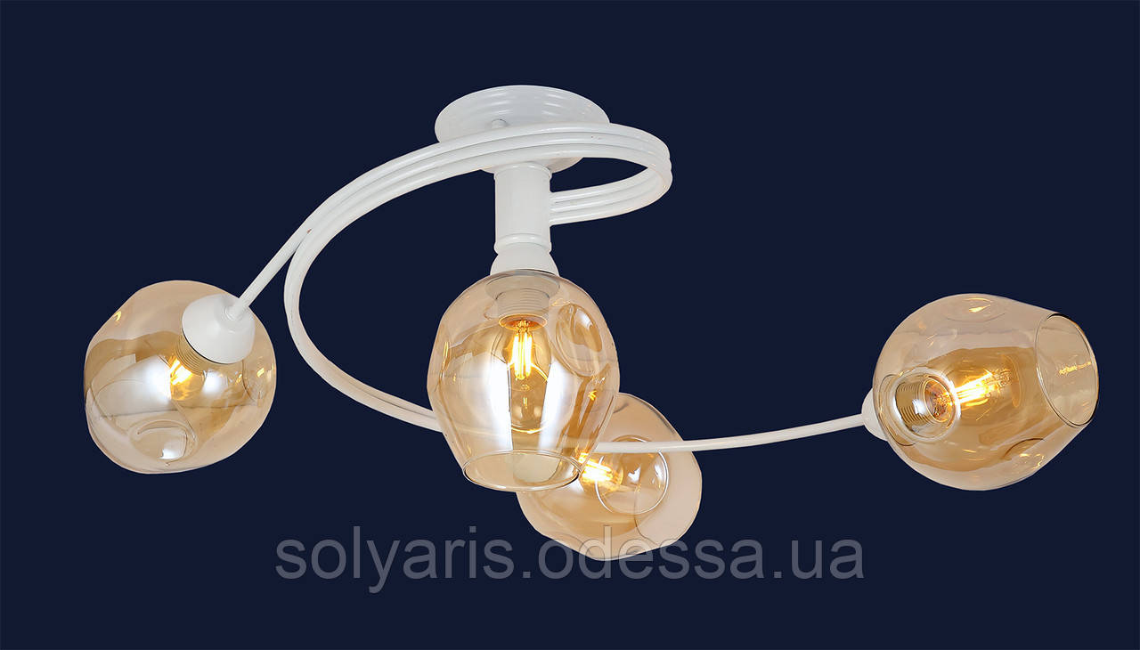 Люстра лофт 761LX04-4 WH+BR