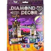 Набор алмазная картина « Тауэрский мост», Diamond Decor, частичная выкладка , мозаика 5d, 27х22 см