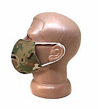 Маска захисна на обличчя двошарова багаторазова камуфляжна МУЛЬТИКАМ, фото 4