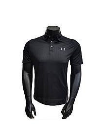 Футболка чоловіча спортивна з коміром, теніска синтетика