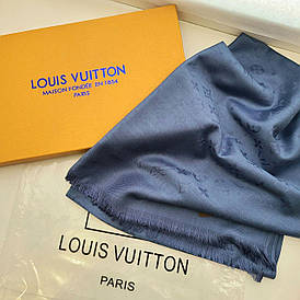 Палантин Louis Vuitton приглушено синій джинс