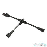 Герметичний розгалужувач кабелю тип Т + 3 роз'єми.Для 3 контактного кабелю