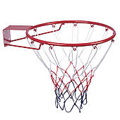 Кільце баскетбольне металеве Basketball Ring 45 см з сіткою, болтами (C-0844)