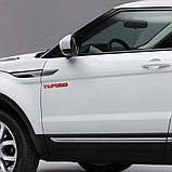 Авто значок Turbo наклейка Турбо на машину авто наклейки значки марки машин на кузов бампер скло двері капот крила багажник бак, фото 3