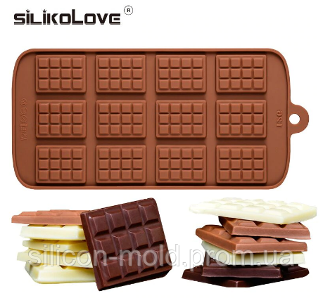 Силіконова форма для шоколаду Шоколадна плитка міні