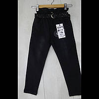 Детские джинсовые брюки МОМ для девочек оптом GRACE 98---128см