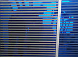 Декоративний лист синій н/ж ,піскоструменевий малюнок "смужка", фото 2