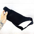 Стильна бананка з перфорованого шкірозамінника. Колір: чорний, фото 2