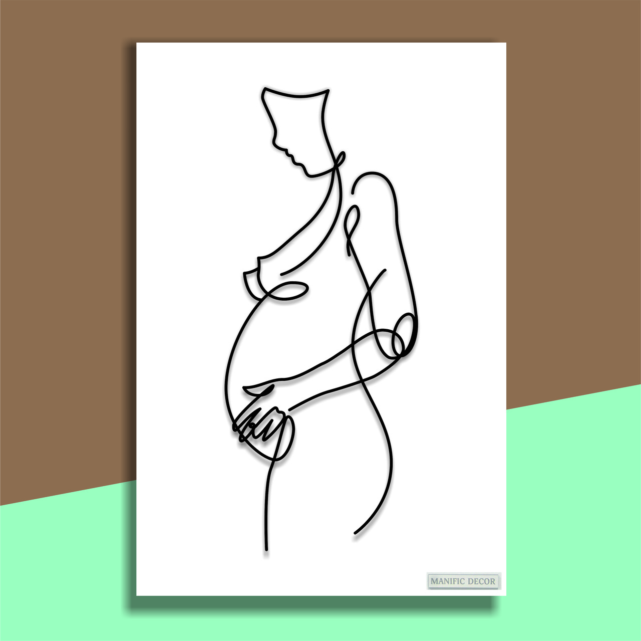Картина на холсті інтер'єрна абстрактна настінна арт панно Manific Decor "Pregnancy / Вагітність"