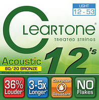 Струни для акустичної гітари CLEARTONE 7612 ACOUSTIC 80/20 BRONZE LIGHT (12-53)