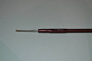 Гачок для в'язання сталевий з пластиковою ручкою №1,6