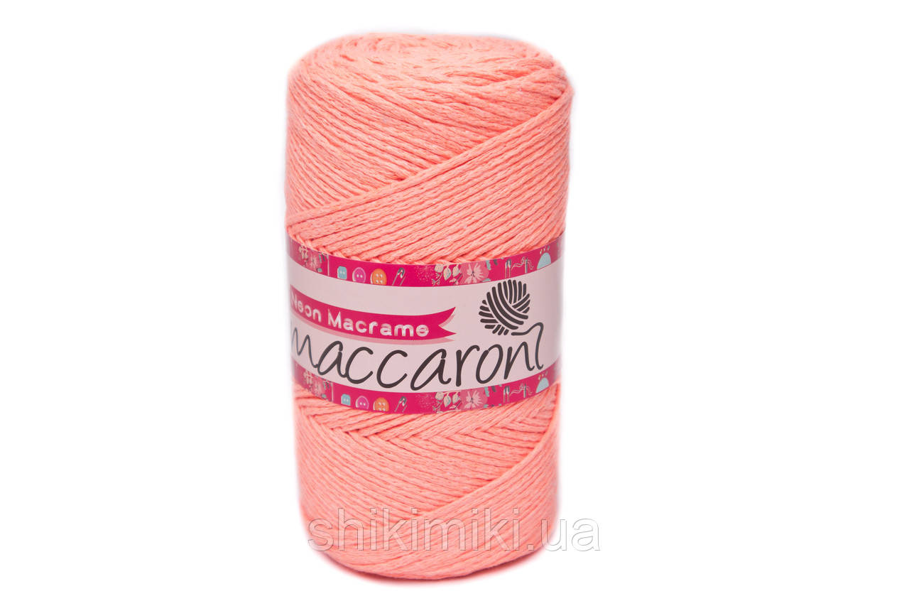 Трикотажний Шнур Neon Macrame, колір Персиковий Неон