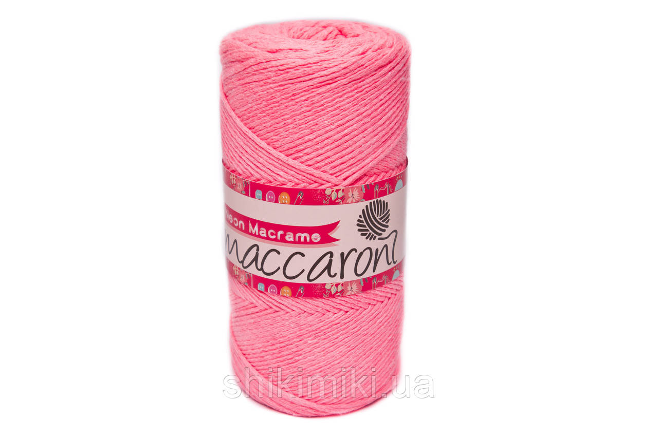 Трикотажний Шнур Neon Macrame, колір Рожевий Неон
