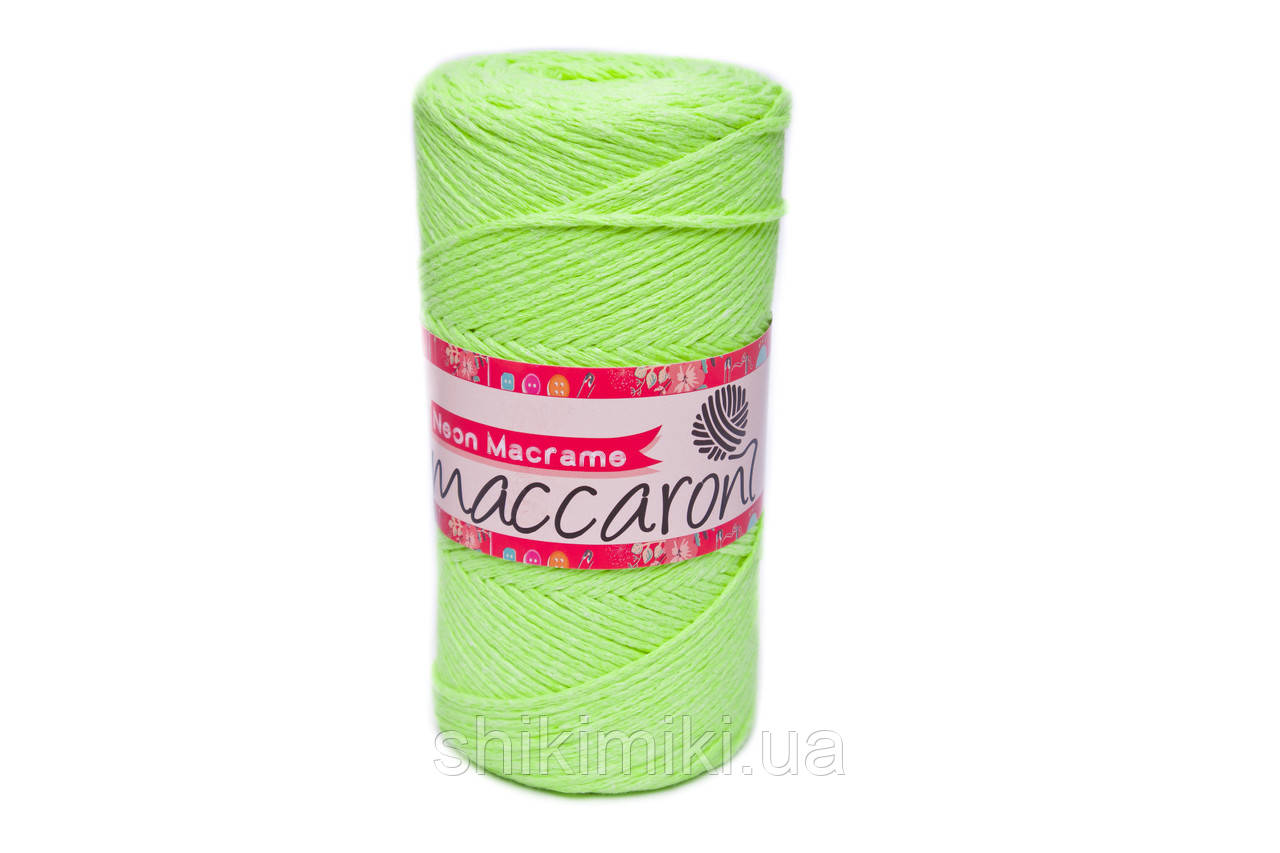 Трикотажний Шнур Neon Macrame, колір Жовтий Неон