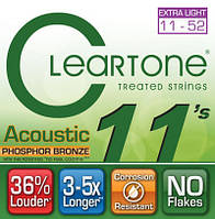 Струни для акустичної гітари CLEARTONE 7411 ACOUSTIC PHOSPHOR BRONZE EXTRA LIGHT (11-52)