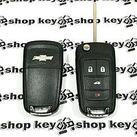 Выкидной ключ (под оригинал) Chevrolet Cruze, Camaro, Corvette 3+1 к нопки, чип id46/315MHz (keyless)