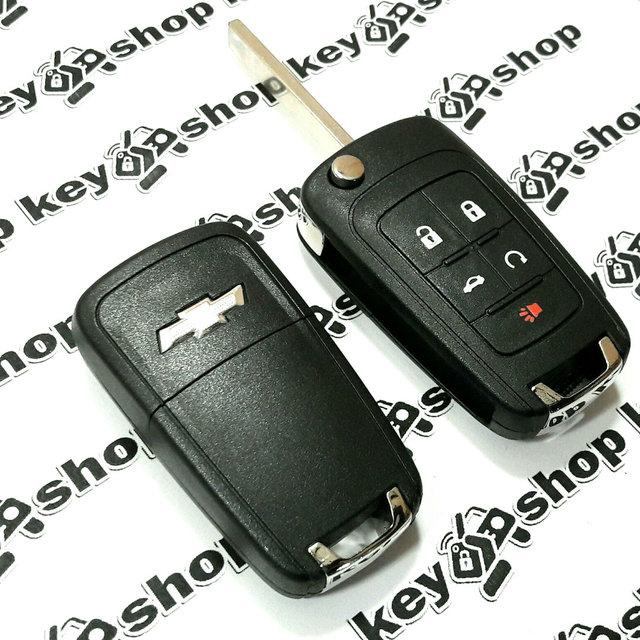 Оригинальный выкидной ключ Chevrolet Cruze, Camaro, Corvette (Шевролет) 4+1 к нопки, чип id46/315MHz (keyless) - фото 2 - id-p1218493924