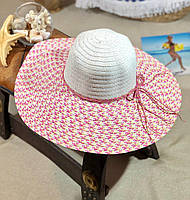 Легкая летняя пляжная женская шляпа разноцветная