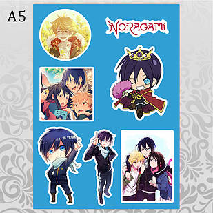 Стікери А5 Аніме Noragami без порізки