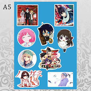 Стікери А5 Аніме Noragami без порізки 02
