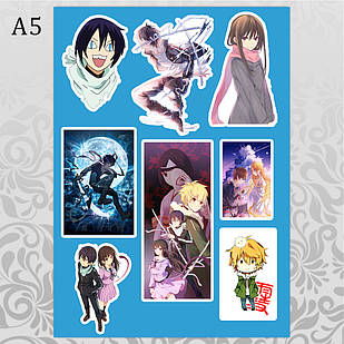 Стікери А5 Аніме Noragami без порізки 03