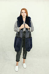 Хутряна жилетка з чорнобурки