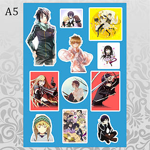 Стікери А5 Аніме Noragami без порізки 04