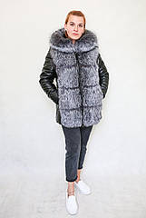 Хутряна жилетка з чорнобурки