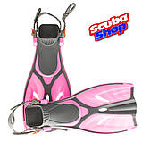 Дитячі ласти Verus Dive Junior з відкритою п'ятою (рожеві), фото 3