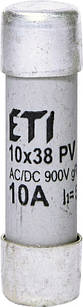 Запобіжник циліндричний CH10x38 gR 10A/900V AC/DC