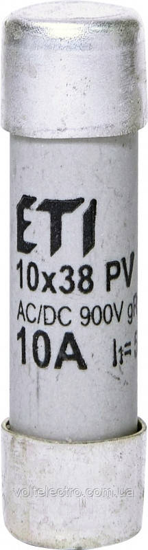 Запобіжник циліндричний CH10x38 gR 25A/900V AC/DC, фото 1