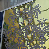 Декоративний лист "під золото", "візерунок", н/ж сталь + нітрид титану, піскоструминний малюнок,, фото 2